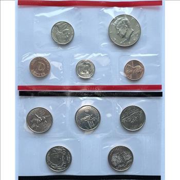 1999-D United States Mint Denver Uncirculated Coin Set - Including State Quarters - 9 Coin Set & Mint Token