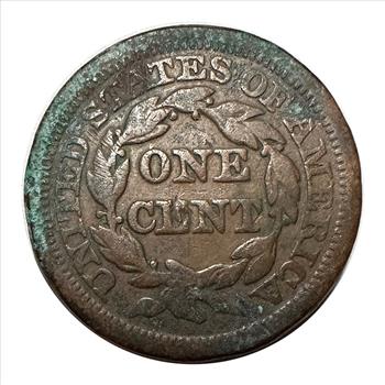 1853 U.S. Braided Hair Large One Cent