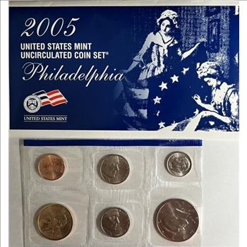 *2005-P United States Mint Uncirculated Coin Set - Cello Open on One End