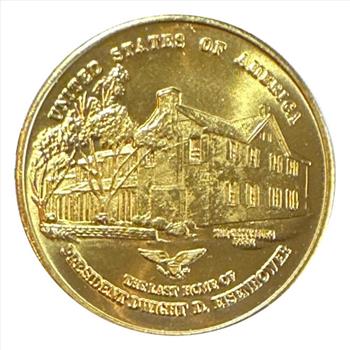 1990 U.S. Dwight D. Eisenhower Commemorative Medal - Featuring the Eisenhower Farm on Reverse