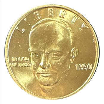 1990 U.S. Dwight D. Eisenhower Commemorative Medal - Featuring the Eisenhower Farm on Reverse