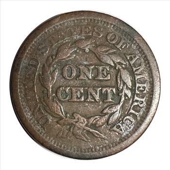 1850 U.S. Braided Hair Large One Cent
