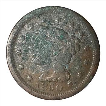 1850 U.S. Braided Hair Large One Cent