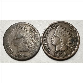 1884 and 1896 U.S. Indian Head Cents