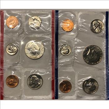 >1987 (D&P) United States Mint Uncirculated Coin Set - 10 Coins and 2 Mint Tokens in Original Packaging