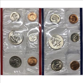 >1987 (D&P) United States Mint Uncirculated Coin Set - 10 Coins and 2 Mint Tokens in Original Packaging