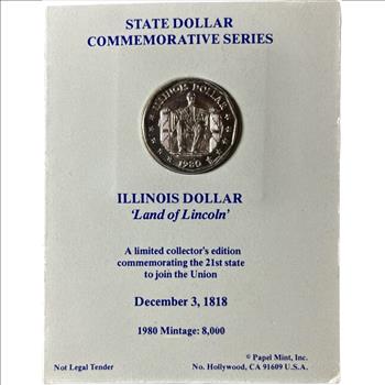 * 1980 State Dollar Commemorative Series - Illinois Dollar 