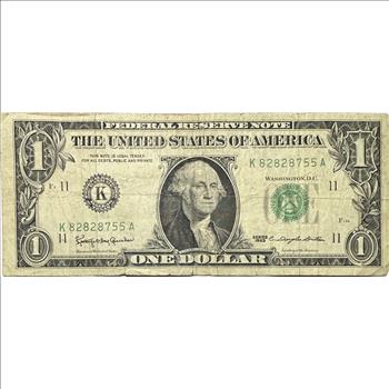 >1963 Series U.S. One Dollar ($1) Federal Reserve Note - Green Seal