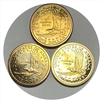 - 2000 P,D&S U.S. Sacagawea $1 Dollar Coins