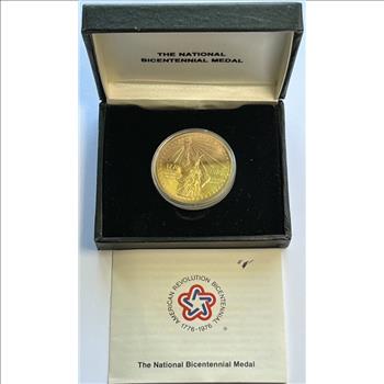1976 National Bicentennial Medal - Great Seal & Statue of Liberty - Boxed with COA