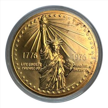 1976 National Bicentennial Medal - Great Seal & Statue of Liberty - Boxed with COA