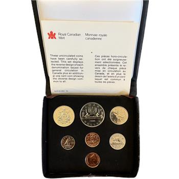 . 1980 Canada Royal Canadian Mint Uncirculated Coin Set - 7 Coin Set with COA