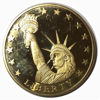 History of America Liberty Commemorative Coin - Gold Layered