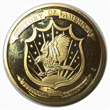 History of America Liberty Commemorative Coin - Gold Layered