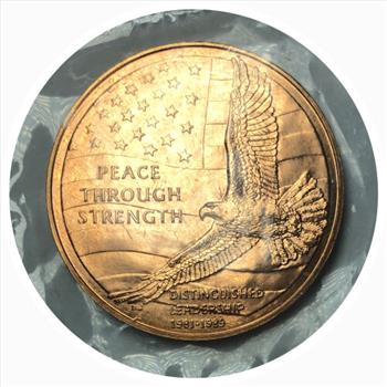 Ronald and Nancy Reagan Bronze Commemorative Coin - in Original Cello Package