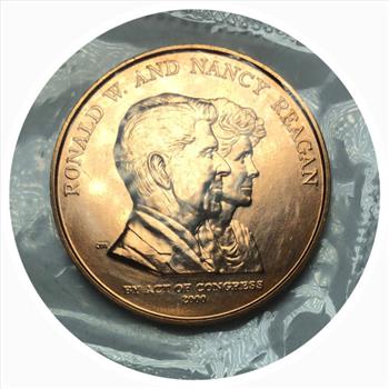 Ronald and Nancy Reagan Bronze Commemorative Coin - in Original Cello Package
