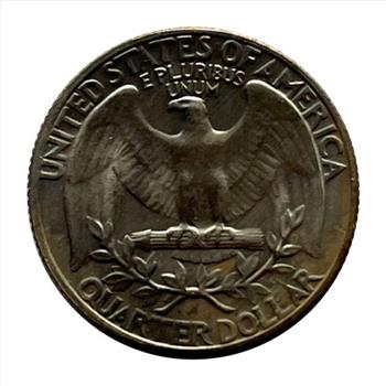 1967 U.S.  Washington Quarter - Crescent Pink & Light Blue Highlights