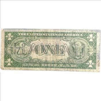 . 1935A United States Silver Certificate One Dollar ($1) Brown Seal Banknote - HAWAII