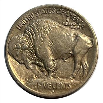 1913-S U.S. Buffalo Head Nickel - Variety 1 - Raised Ground - Key Date