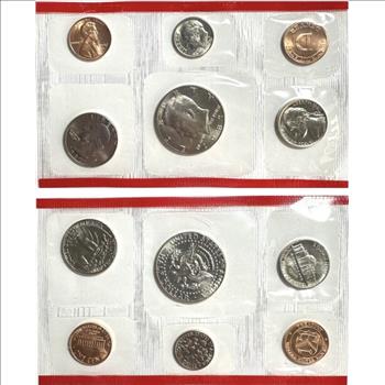 - 1987 (D&P) U.S. Mint Uncirculated Coin Set - 10 Coins in Original Mint Packaging with 2 Mint Tokens and COA