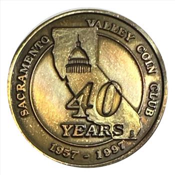 - 1957-1997 Sacramento Valley Coin Club - 40 Years Commemorative Medal