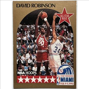 1990-91 NBA Hoops All Star Weekend Miami Feb 9-11 1990 Card - David Robinson # 24