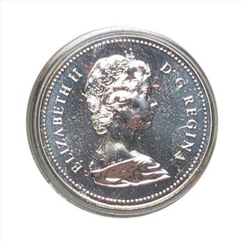 *1976 Canada Library of Parliament Silver One Dollar Coin in Case