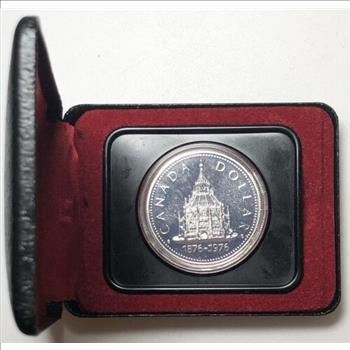 *1976 Canada Library of Parliament Silver One Dollar Coin in Case