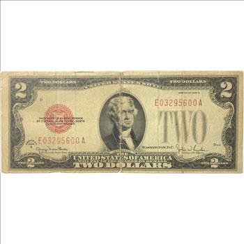 >1928-G U.S. Two Dollar ($2) Red Seal Banknote