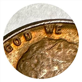 >1955 U.S. Lincoln Wheat Cent - ERROR - Cracked Head
