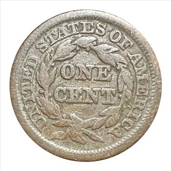 >1847 U.S. Braided Hair One Cent