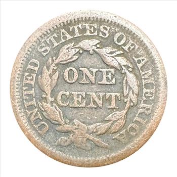 >1852 U.S. Braided Hair One Cent