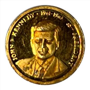 * Greatest American Presidents 14K Gold Coin - John F. Kennedy - .5 Grams