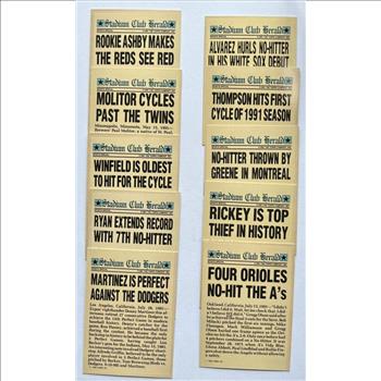 1991 Topps Stadium Club Limited Edition Cards - Members Only - 10 Baseball Cards
