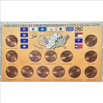 - 2000-D U.S. Copper Cent Thirteen Colonies Set - State Boundaries ...