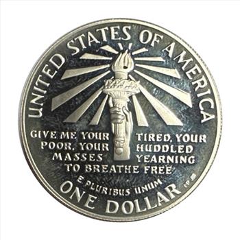 1986-S U.S. Silver Liberty Dollar - Statue of Liberty - Ellis Island 