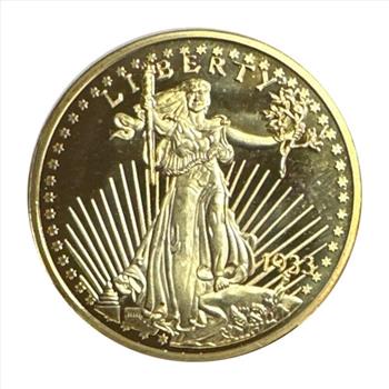 1933 U.S. Gold Plated Liberty Double Eagle Coin - Copy