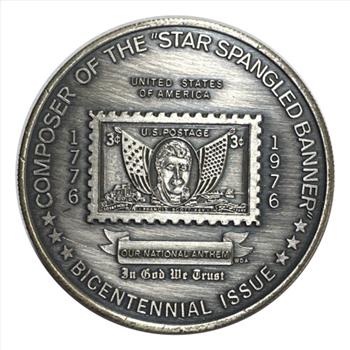 U.S. Postal Service Bicentennial Three Cent Stamp Commemorative Medal - Featuring the Composer of the 