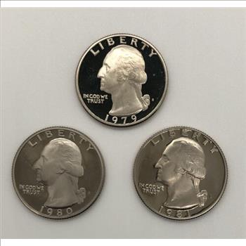 1979-S 1980-S 1981-S U.S. Washington Quarters