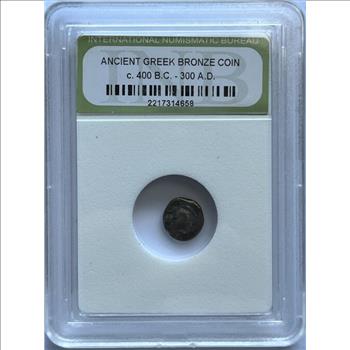 Ancient Greek Bronze Coin c. 400 B.C. - 300 A.D. - International Numismatic Bureau