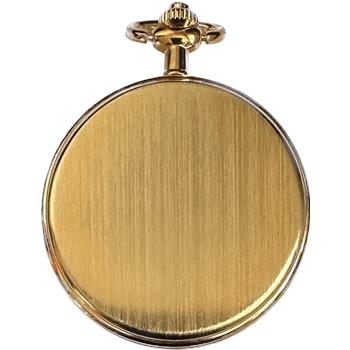 Colibri Coin Collection Gold Tone Pocket Watch with (2) 1963-D Franklin Half Dollar Coins Imbedded - Needs Battery