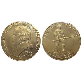 1975 U.S. Bicentennial First Day Cover Stamp and Commemorative Medal Set - Paul Revere 