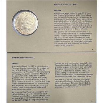1975 U.S. Bicentennial First Day Cover Stamp and Commemorative Medal Set - Paul Revere 