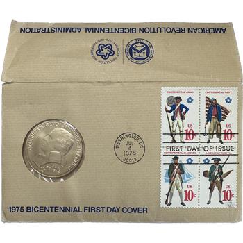 1975 U.S. Bicentennial First Day Cover Stamp and Commemorative Medal Set - Paul Revere 
