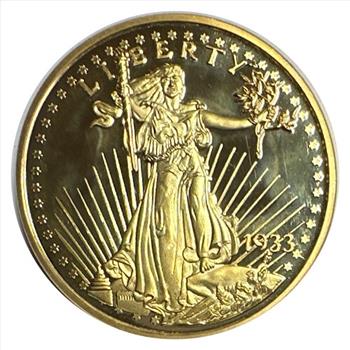 - 1933 U.S. Double Eagle Replica - Gold Layered Coin