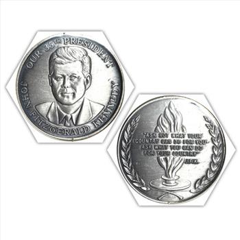 - John F. Kennedy, 35th President, 1961 Inauguration Commemorative Coin - Famous Quote 