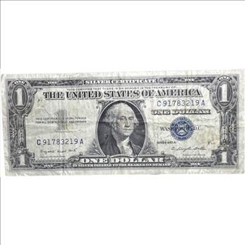 . 1957A U.S. Silver Certificate One Dollar ($1) Bank Note - Blue Seal