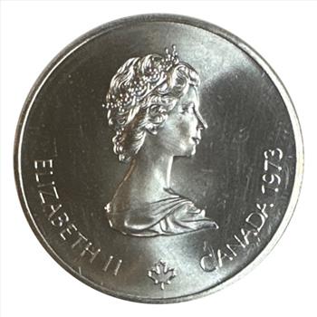 - 1973 Canada Silver (.925) Ten Dollar Coin - Royal Canadian Mint - 1976 Montreal Summer Olympics