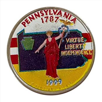 * 1999-D U.S. Colorized State Quarter Honoring Pennsylvania