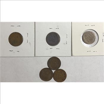 >Early U.S. Lincoln Wheat Cents - 1910-S, 1911-D, 1912-D, 1913 and 1913-D&S - 6 Cents